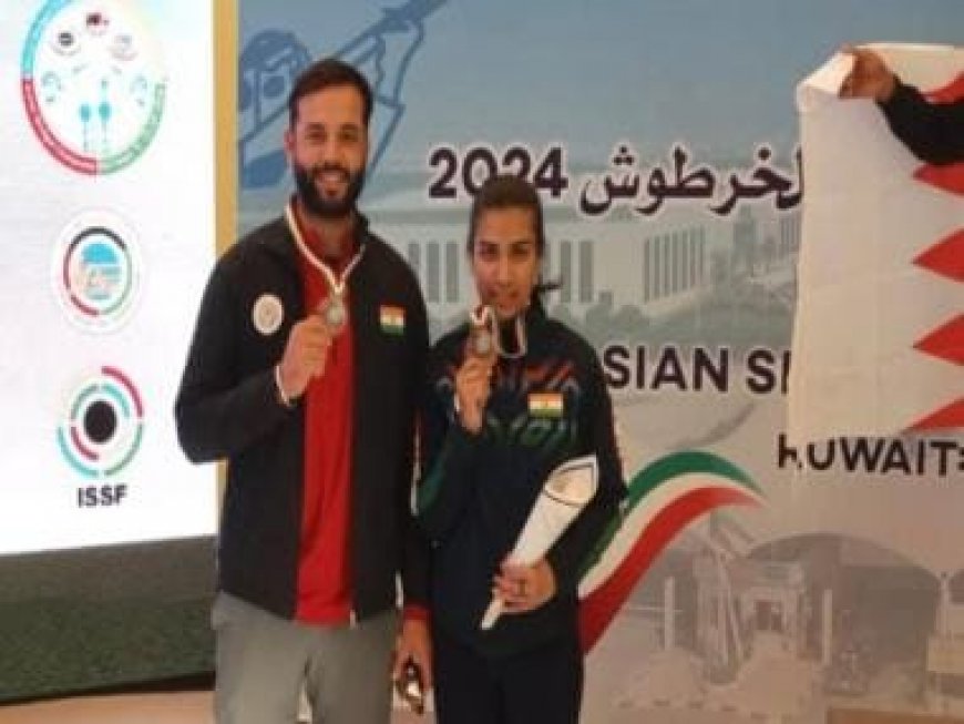Asia Olympic Qualifiers: Raiza-Gurjoat pair wins bronze in skeet mixed team event