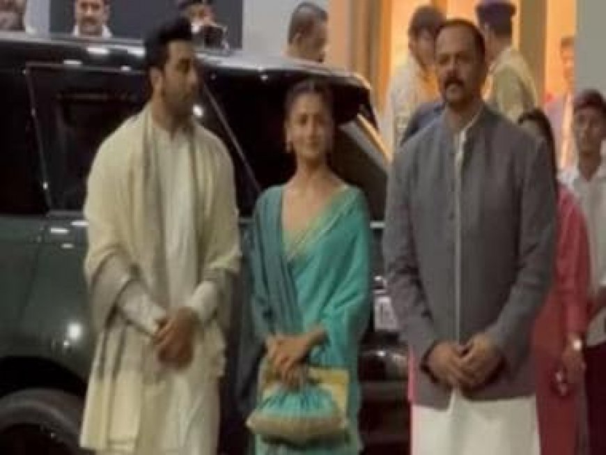 WATCH: Ranbir Kapoor dons a 'Dhoti', Alia Bhatt stuns in traditional attire as they leave for Ayodhya