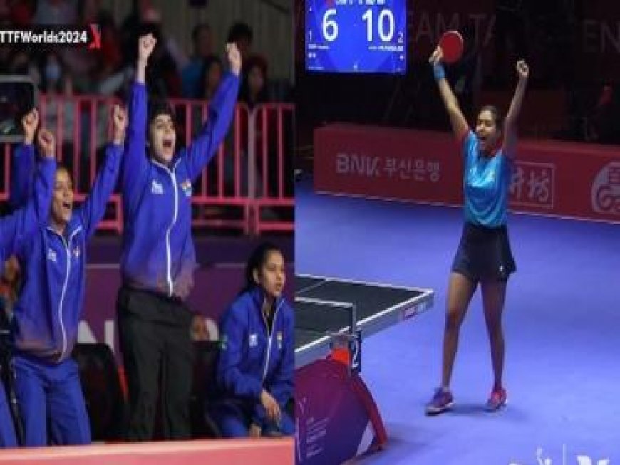 World Table Tennis Team C'ships: Ayhika Mukherjee beats world No 1 Sun Yingsha, Sreeja Akula defeats No 2 Wang Yidi