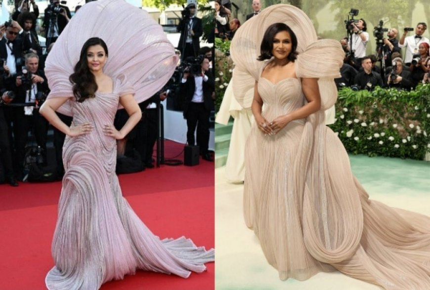 Met Gala 2024 Fashion Face-Off: Mindy Kaling Wears the Same Gown That Aishwarya Rai Wore at Cannes 2022, Netizens Ask ‘Where is The Theme?’