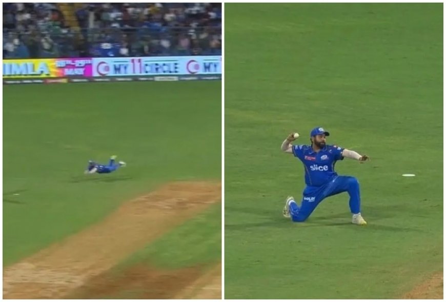 Rohit Sharma’s BREATHTAKING Fielding to Stop Certain Boundary During MI vs LSG IPL 2024 Match; Video Goes VIRAL | WATCH