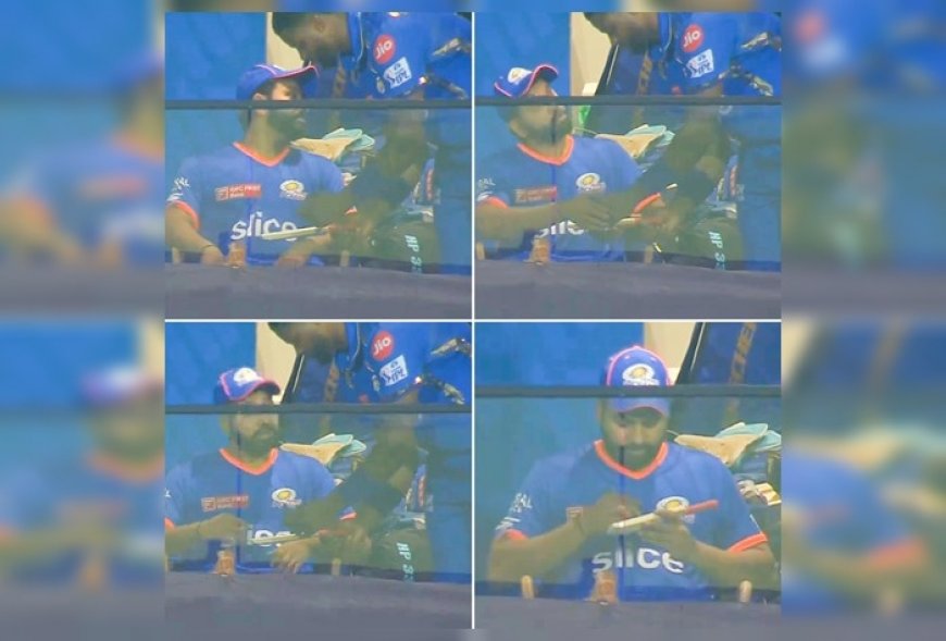 Rohit Sharma GIVING Autograph to His MI Teammate Romario Shephard Duting IPL 2024 Clash vs LSG; Video Goes VIRAL | WATCH