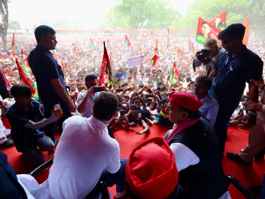 Rahul-Akhilesh Rally: Stampede-like Situation at Congress-SP Rally in Prayagraj | Watch