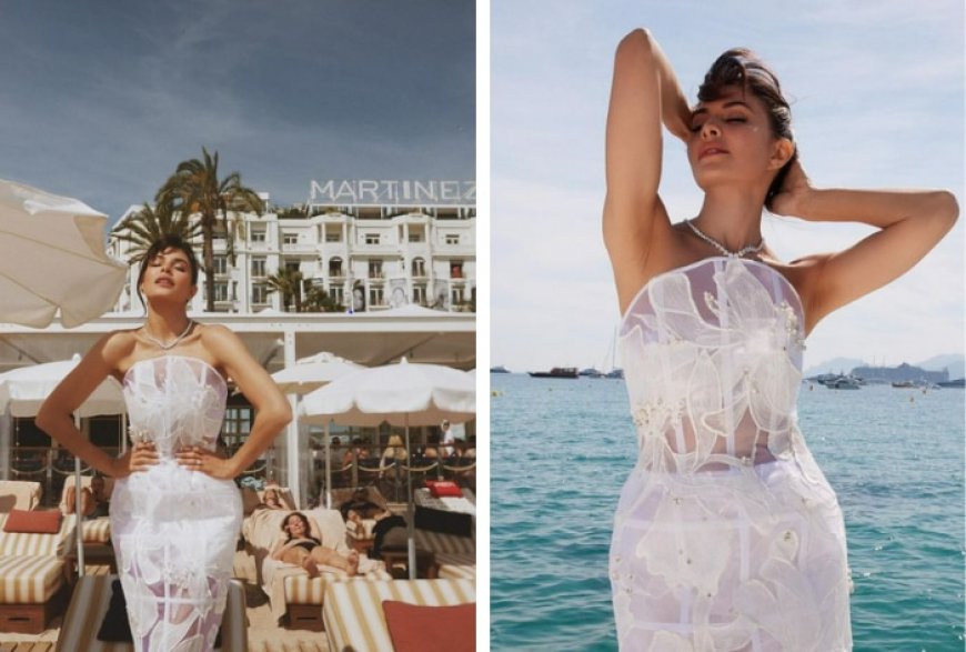 Cannes 2024: Jacqueline Fernandez Looks Like a Dream Come True in Avaro Figlio’s White Outfit for Her Second Look