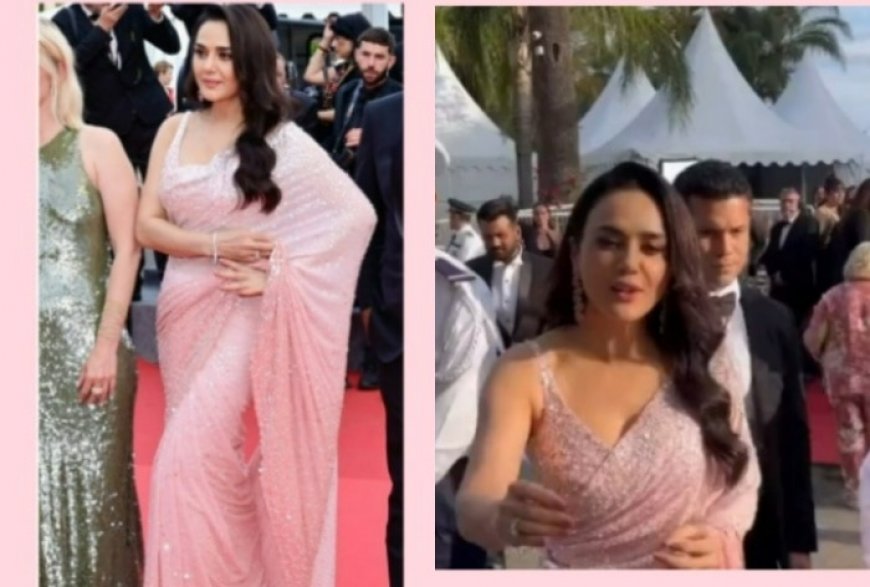 Preity Zinta’s Second Look at Cannes is Draped in Six-Yards of Sparkly Ethnic Elegant Saree And It Is Worth Only THIS Much