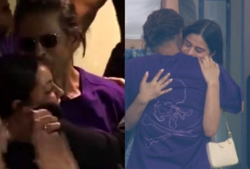 After KKR Wins, Shah Rukh Khan Kisses Gauri and Suhana Shares Emotional Hug With With Papa. Watch Heartwarming Videos from IPL 2024 Final