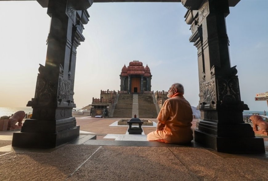 Ahead Of Exit Poll Results, Glimpse Of PM Modi’s Meditation Retreat At Vivekananda Rock Memorial: PICS