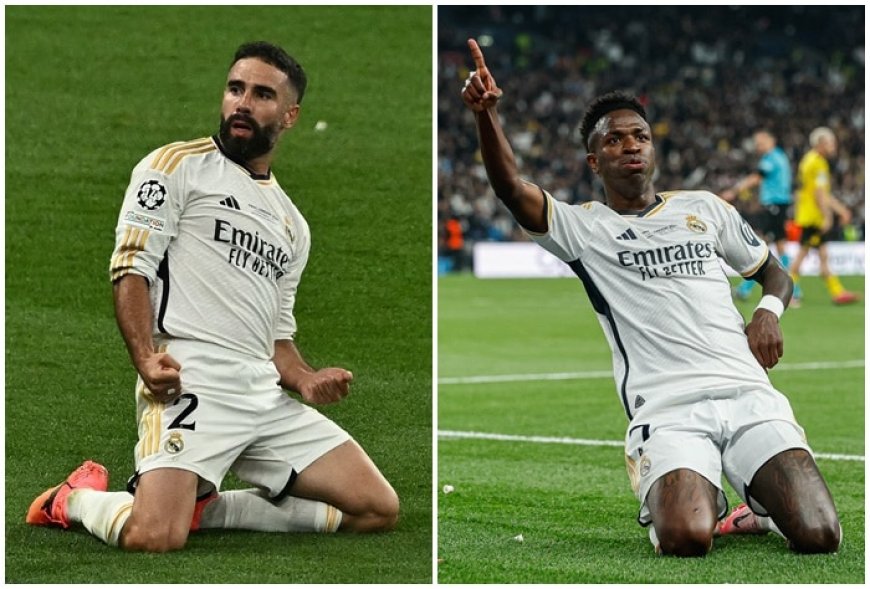 Real Madrid 2-0 Borussia Dortmund, UEFA Champions League 2024 FINAL: Dani Carvajal, Vinicius Junior SCORE!