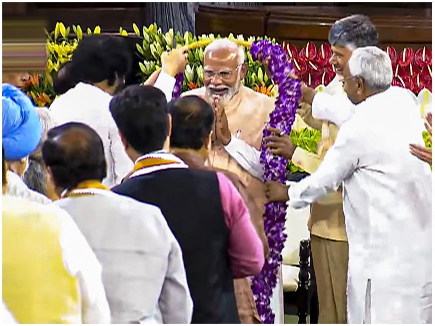 ‘World Believes This Is NDA’s Mahavijay’: Roars PM Modi at NDA Parliamentary Party Meeting | Live Updates