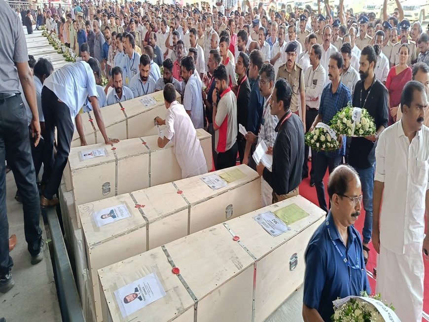 Heartbreaking Scene at Kochi Airport as Grieving Families Receive Bodies of Kuwait Fire Victims