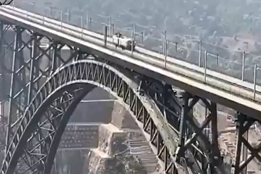 Sangaldan-Reasi Train Completes Trial Run By Crossing World’s Tallest Chenab Bridge, 35 Mt Taller Than Eiffel Tower