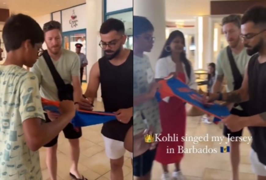 Virat Kohli Makes Day For Youngster In Barbados With Noble Gesture Ahead Of IND Vs AFG Game – WATCH