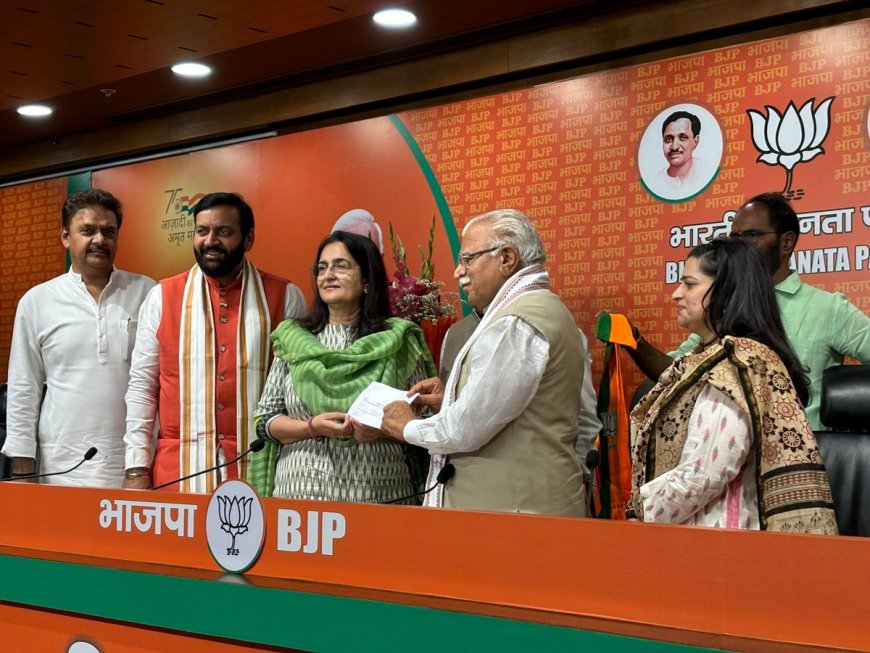 Ex-Haryana senior Congress Leader Kiran Choudhry, Her Daughter Shruti Join BJP