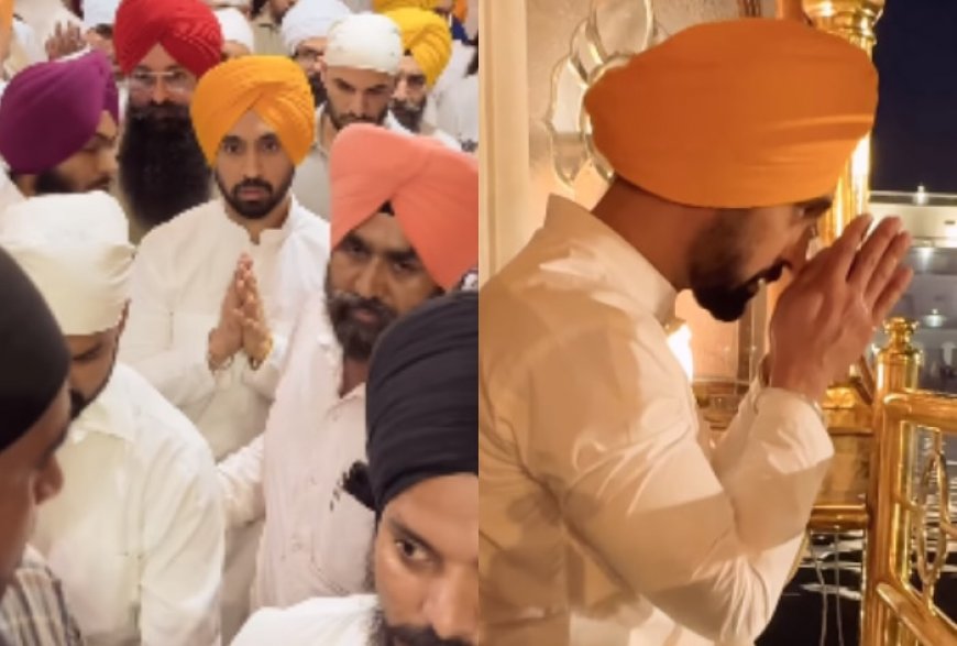 Ahead of Jatt and Juliet 3 Release, Diljit Dosanjh Visits Golden Temple, Offers Prayers and Participates in Community Service – Watch