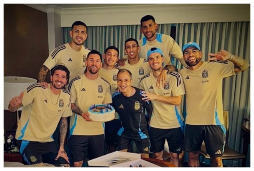 Lionel Messi Celebrates Birthday with Argentine Teammates Before Copa America 2024 Clash Against Chile