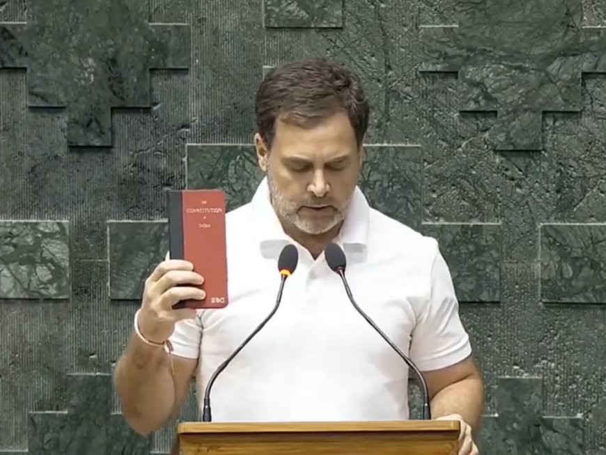 ‘Jai Hind, Jai Samvidhan’: Rahul Gandhi Takes Oath As Lok Sabha MP Holding Constitution In Hand | WATCH