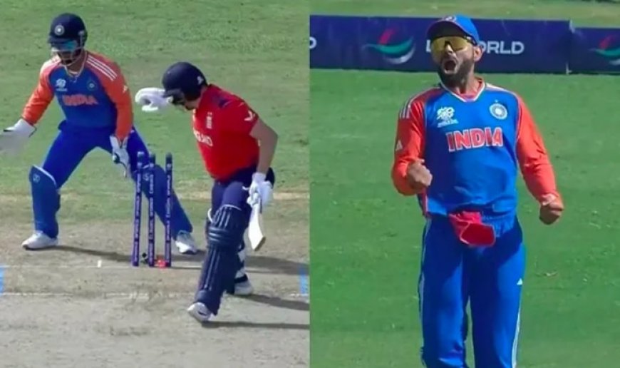 Virat Kohli’s ULTRA-AGGRESSIVE Celebration After Axar Patel Dismisses Jonny Bairstow During Ind-Eng T20 WC S/F 2 Goes VIRAL | WATCH VIDEO