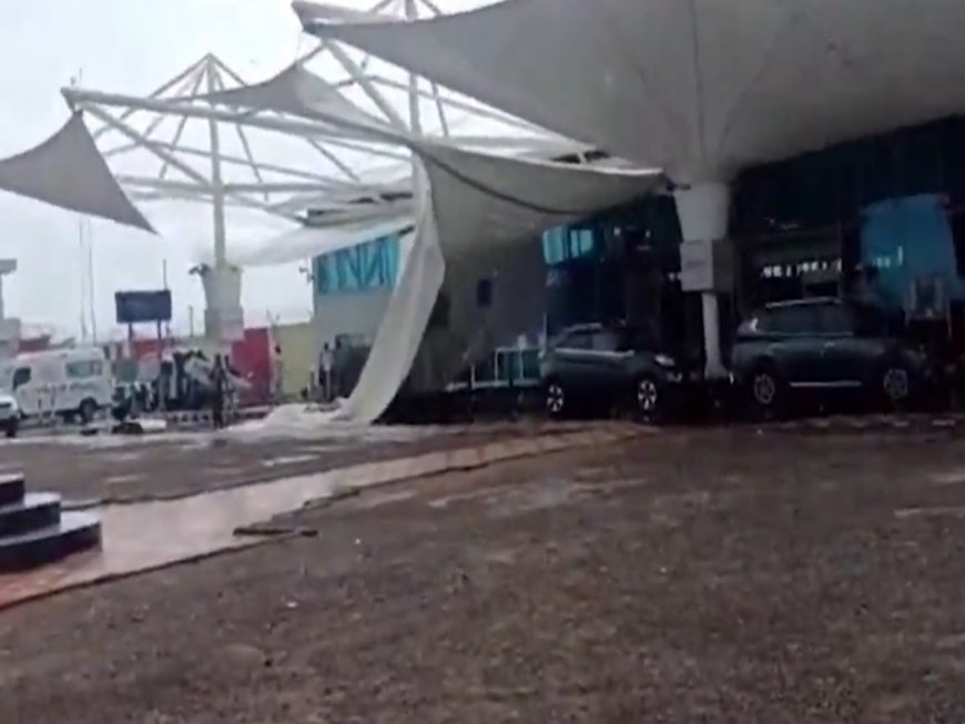 WATCH: Canopy Collapses At Rajkot Airport Pick And Drop Area A Day After Delhi’s Terminal-1 Incident