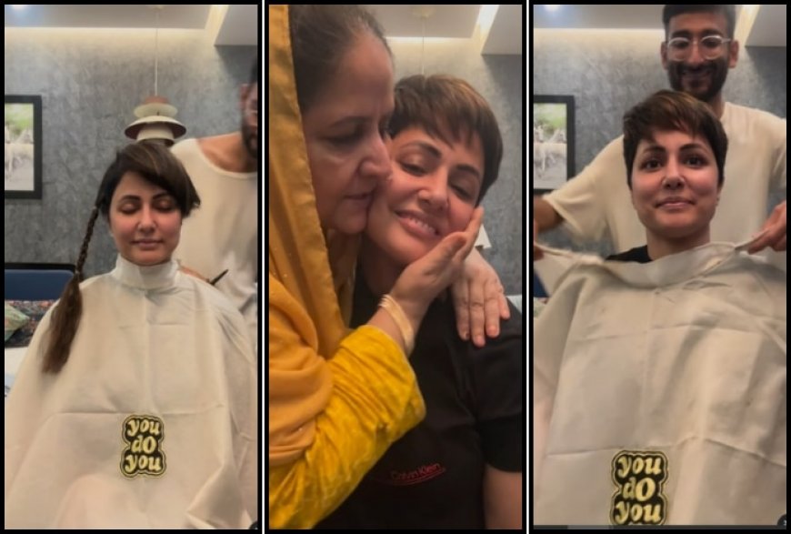 Hina Khan’s Mom Gets Emotional as She Cuts Her Hair Short After First Chemotherapy: ‘Ro Nahi Mumma’ – WATCH