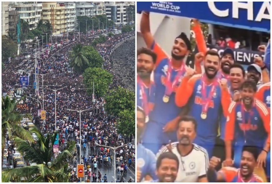 LIVE UPDATES | Team India Roadshow: Rohit & Co. Start Victory PARADE!