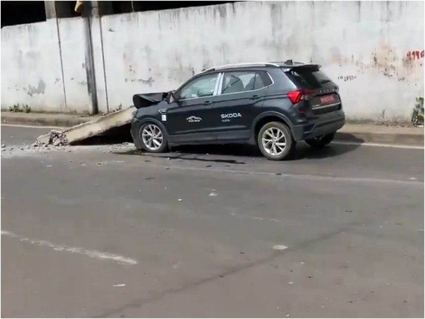 Mumbai Mishap: Andheri Flyover Slab Collapses in Andheri, Falls on Moving Vehicle, Narrow Escape for Driver