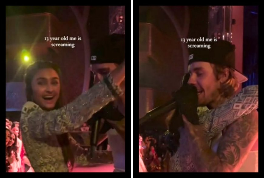 Alaviaa Jaaferi Lives Her ‘Fan Girl’ Moment as Justin Bieber Hugs Her at Anant And Radhika’s Sangeet, Check Wholesome Reactions! – WATCH