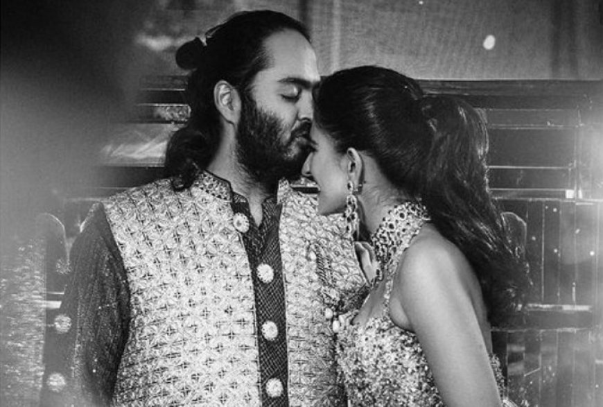 Anant Ambani’s Sweet Kiss on Radhika Merchant’s Forehead Melts Hearts in Unseen Pics from Sangeet Ceremony