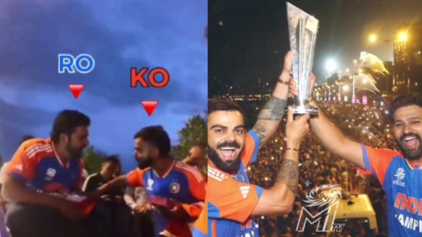 Rohit Sharma-Virat Kohli’s UNSEEN Video During Victory Parade in Mumbai After T20 WC 2024 Win Goes VIRAL | WATCH