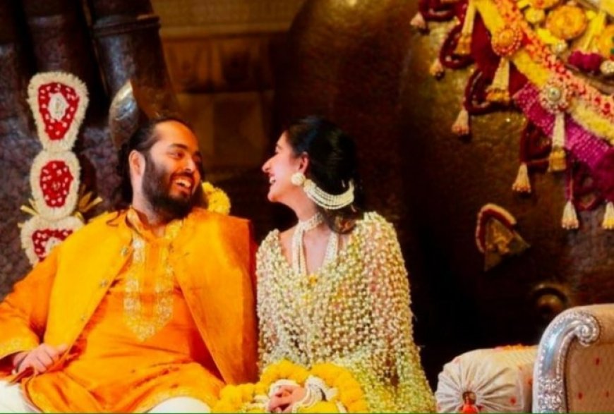 Anant Ambani- Radhika Merchant Get Smeared in Colours of Love And Joy in Their Unseen Haldi Pictures