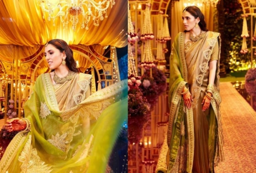 Shloka Mehta Shines at Anant Ambani’s Mehndi Night in Tissue Saree And Nani’s Vintage Jewellery- Check Outfit Price!