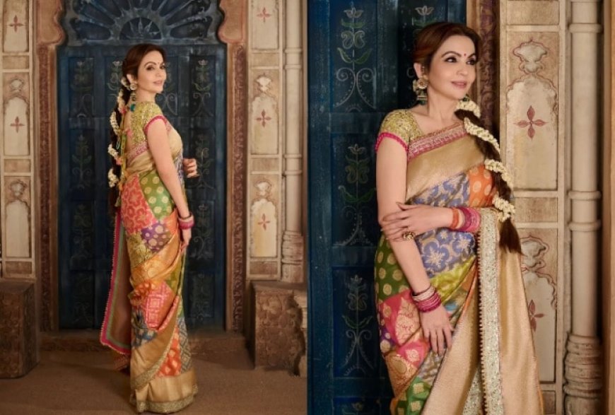 Nita Ambani Radiates Timeless Elegance in MM’s Rare Rangkat Saree With 28 Chauk Jaal And Delicate Motifs- Pics