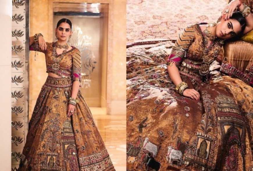 Isha Ambani’s Rust Maroon Lehenga for Shiv Shakti Puja Features Jutti, Cows, and Sacred Mantras Embroidered on It – See Pics