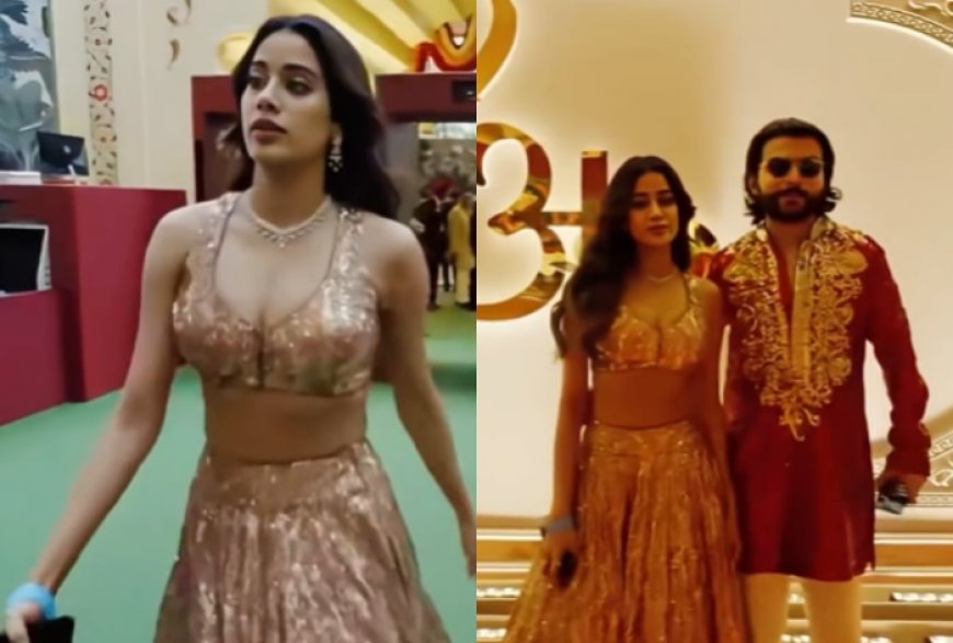 Rumoured Couple Janhvi Kapoor-Shikhar Pahariya Pose Together for the FIRST Time at Anant-Radhika’s Wedding – Watch