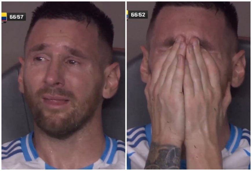 Lionel Messi in TEARS After Being Substituted During Copa America 2024 FINAL Between Argentina-Colombia | WATCH VIDEO