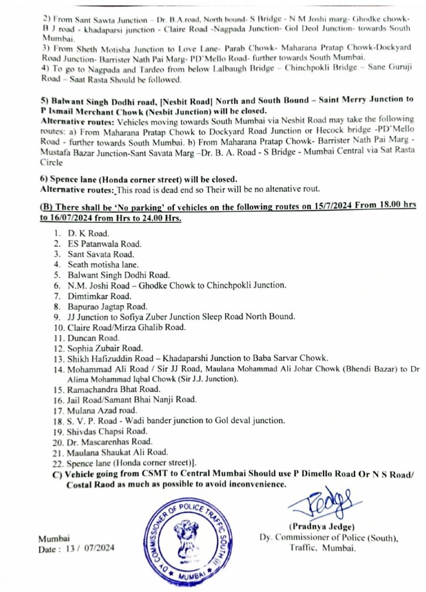 Traffic Advisory Issued in These Cities For Muharram Today: Check Restriction, Alternate Route, Diversions