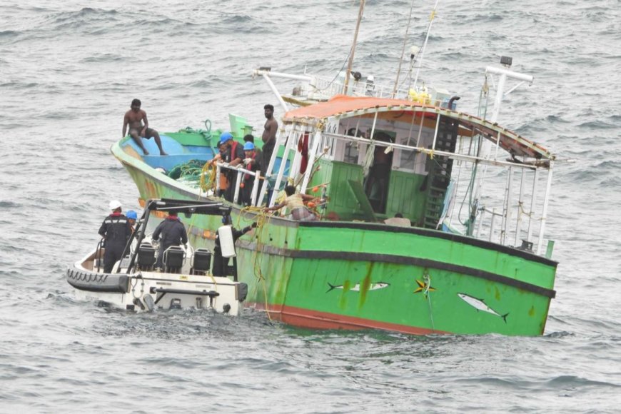 Indian Coast Guard Rescues Stranded Indian Fishing Boat With 11 Onboard Off Kerala Coast