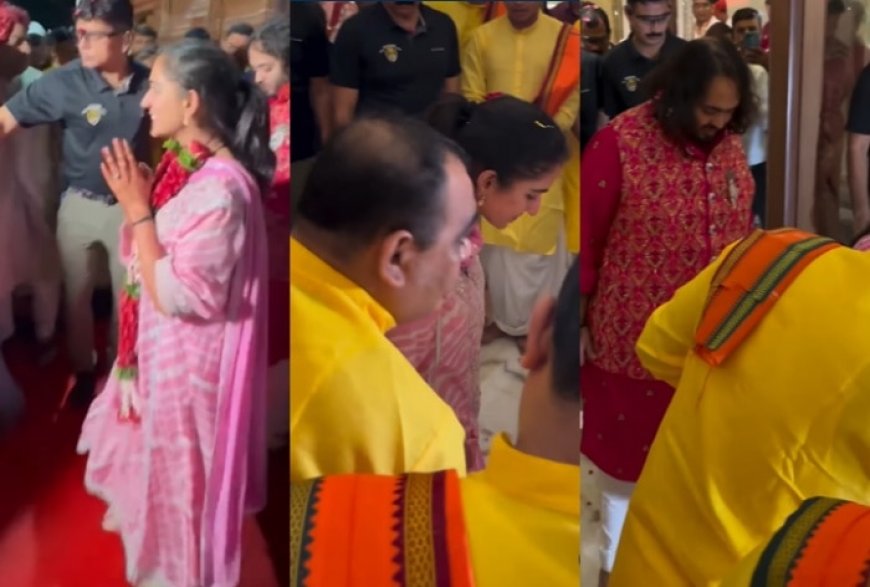 Nita Ambani’s ‘Choti Bahu’ Radhika Merchant Receives Grand Griha Pravesh in Jamnagar, Anant Ambani Gets Emotional – Watch