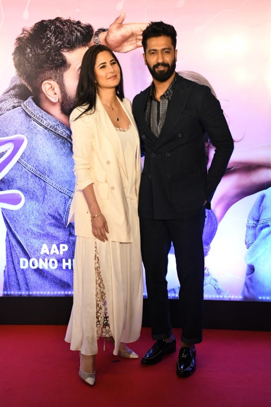 Katrina Kaif in Rs 65K Lace Maxi Dress And Blazer Shells Boss Lady Vibes at Bad Newz Premier- PICS