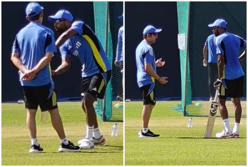 Gautam Gambhir Passes Batting TIPS to Hardik Pandya During India’s Net Session in Sri Lanka; PICS go VIRAL!