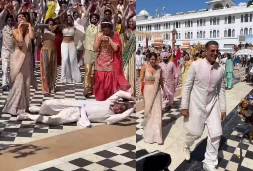 Akshay Kumar Performs ‘Nagin Dance’ In Between ‘Hauli Hauli’ Song Shoot From ‘Khel Khel Mein’ – Watch Hilarious Video