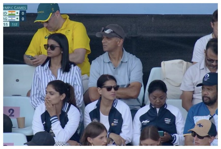 Paris Olympics 2024: Rahul Dravid In Attendance During India Vs Argentina Hockey Clash