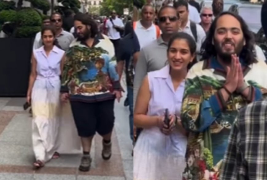 WATCH: Newlyweds Anant Ambani, Radhika Merchant Walk Hand-in-Hand in Paris, Greets With Namaste Amid Tight Security