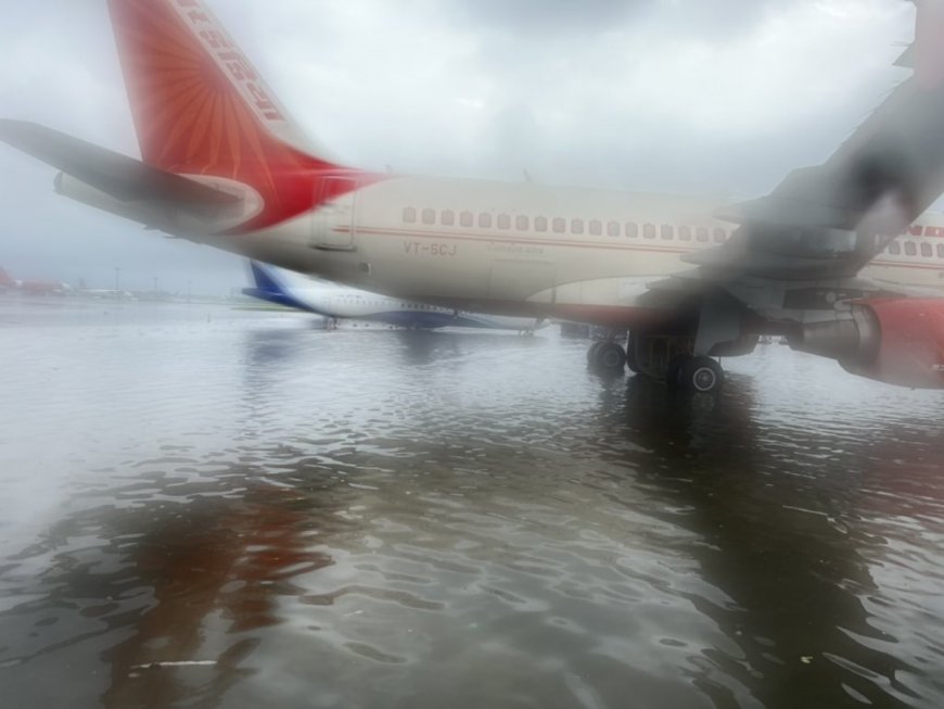 Kolkata Airport Runway Flooded As Heavy Rain Lashes West Bengal; IMD Issues Warning | Watch