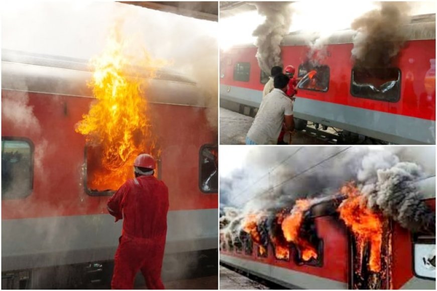 WATCH: Massive Fire Breaks Out In Korba-Visakhapatnam Express At Vizag Station, 3 Coaches Damaged