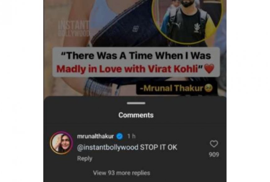 Mrunal Thakur Reacts to Old Comment About ‘Being in Love’ with Virat Kohli; Asks Paparazzi to ‘Stop It’