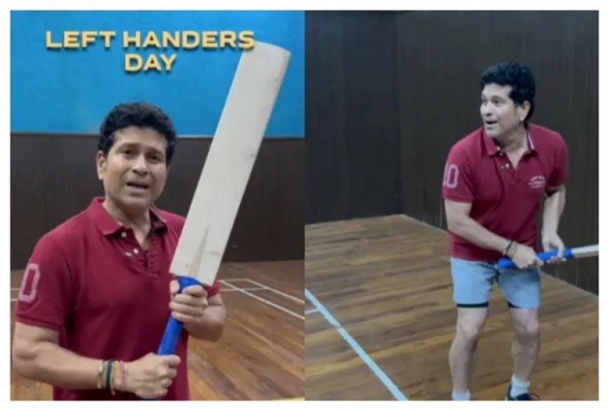 Watch: How Sachin Tendulkar Celebrated ‘International Left-Handers Day’ In Style