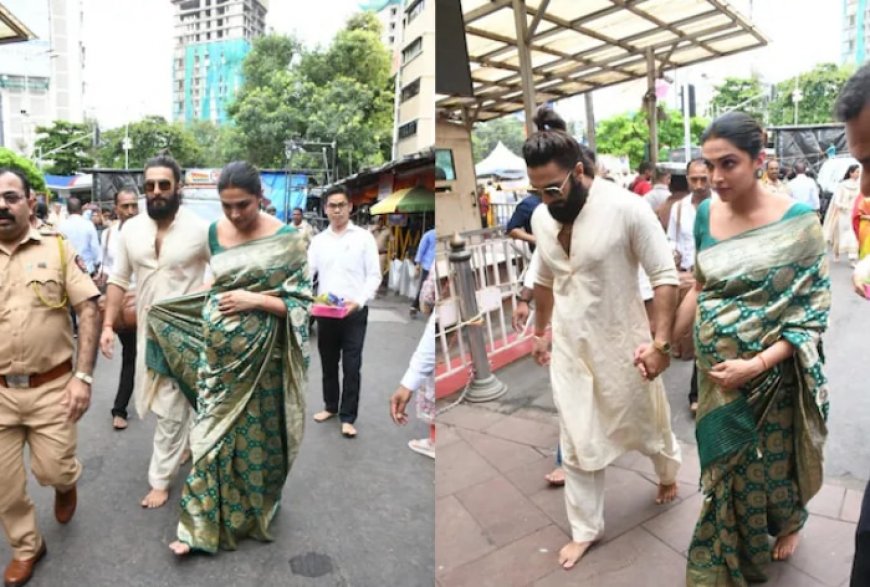 Deepika Padukone, Ranveer Singh Seek Blessings at Siddhivinayak Temple Days Before Due Date – Watch Viral Video