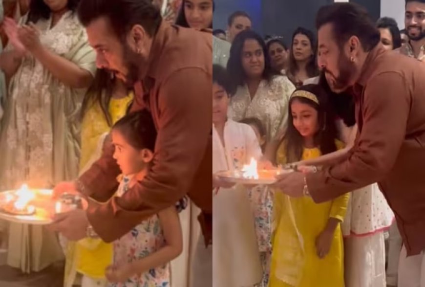 Salman Khan Celebrates Ganesh Puja with Niece Ayat, Chants ‘Bappa Moreya’ in Viral Video – WATCH