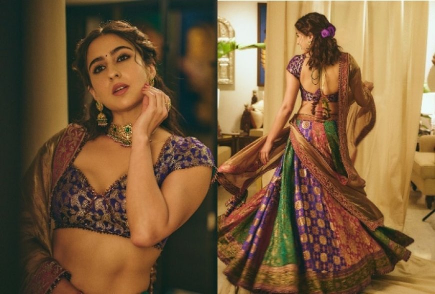 Sara Ali Khan’s Multiciolured Lehenga Made From 60-Year-Old Brocade Sarees is a Reminder to Revive Your Dadi or Nani’s Old Drapes- Pics