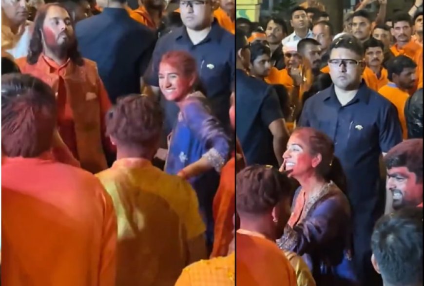 Radhika Merchant Dances Her Heart Out on Dhol Beats With Anant Ambani as They Bid Farewell to Ganpati Bappa, Watch